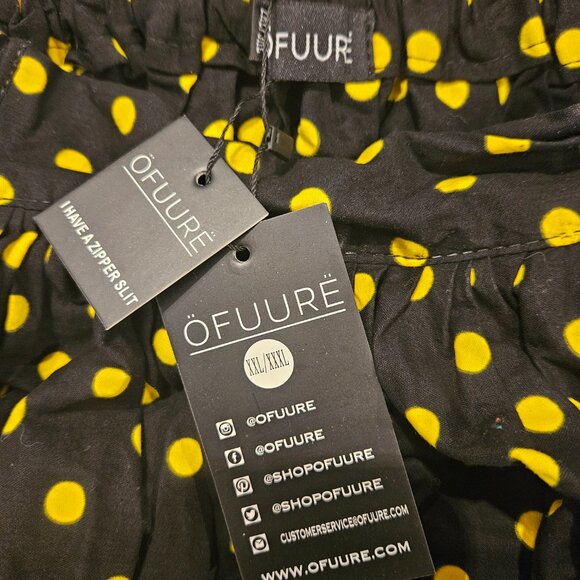 NEW WITH TAGS: Ofuure Black and Yellow Plus Size Maxi Skirt - Picture 4 of 4